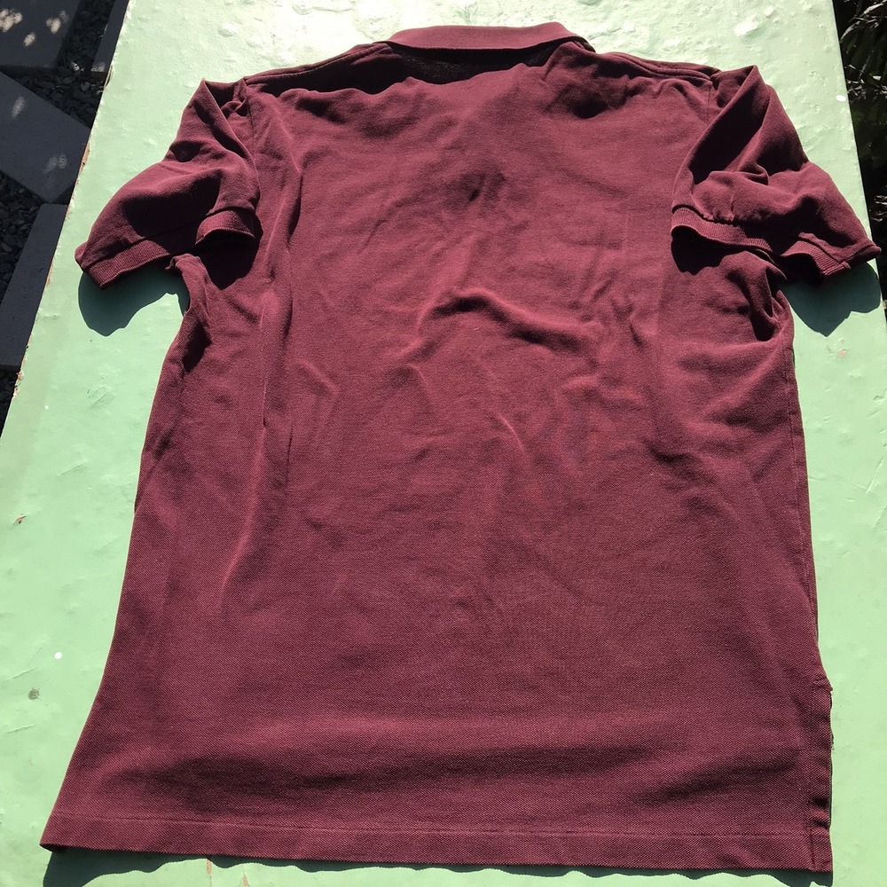 Ralph Lauren Polo Shirt Mens Large Dark Rose Burgundy Red Cotton Pony Logo Golf - Picture 7 of 9